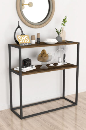 SNS Home - Metaal Leg Dressoir - Decoratieve Plank Dressoir - Console Metaal - Dressoir - Lidia - 2 Vakken - Industrieel - 90x90x33,5 cm - Afbeelding 15
