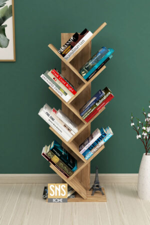 SNS Home - 13-06 - Houten Boekenplank - Decoratieve Boekenplank - Plank Organizer - Boekenplank - 121 cm - Grenen - Afbeelding 18