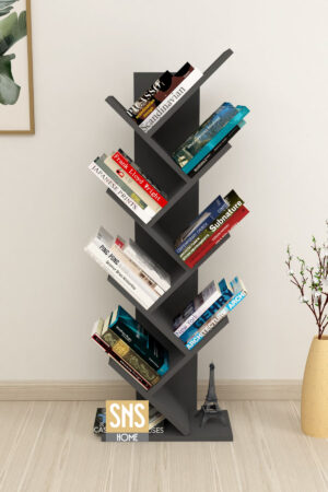 SNS Home - 13-06, Houten Boekenplank - Decoratieve Boekenplank - Plank Organizer - Boekenplank - 121 cm - Antraciet - Afbeelding 24
