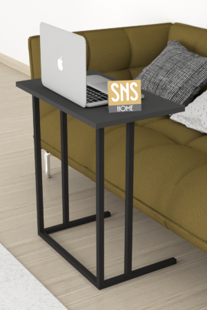SNS Home - Metalen Poot - Laptopstandaard - Ontbijttafel - Bureau - Computerbureau - 60 cm Breed - Antraciet - Afbeelding 10