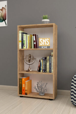 SNS Home - Boekenkast/ Rek - Pijnboom - 56 cm Breed - Decoratieve Boekenplank met 3 Planken - Moderne Boekenkast - Afbeelding 17