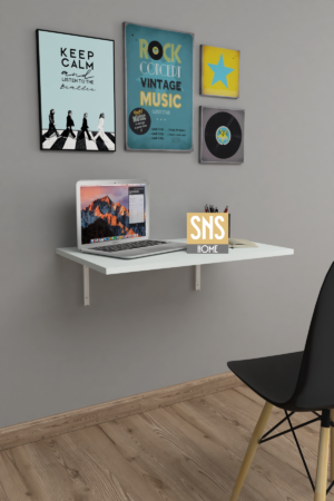 SNS Home - 72 X 45 Cm - Klaptafel - Wandtafel - Keukentafel - Balkontafel - Bureau - MDF Wit - Afbeelding 38