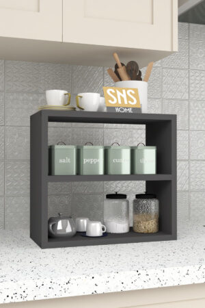 SNS Home - 13-01 - 3 Tier Kruidenrek - 3 Tier Aanrechtblad - Kruidenhouder 3 Tier - Kruidenrek - Kruidenopberger - Kruidenopslag - Antraciet - 43,5 x 20 x 40 cm. - Afbeelding 26