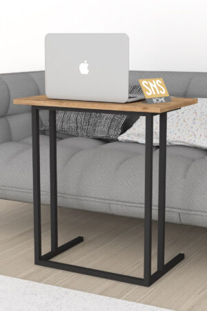 SNS Home - Metalen Poot - Laptopstandaard - Ontbijttafel - Bureau - Computerbureau - 60 cm Breed - Pijnboom - Afbeelding 18