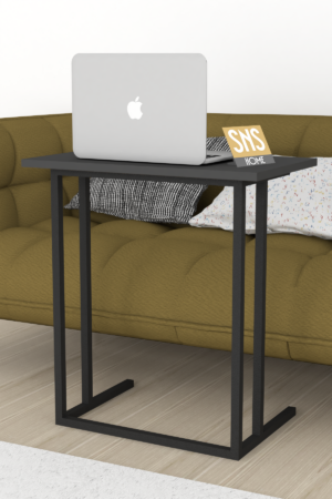 SNS Home - Metalen Poot - Laptopstandaard - Ontbijttafel - Bureau - Computerbureau - 60 cm Breed - Antraciet - Afbeelding 11