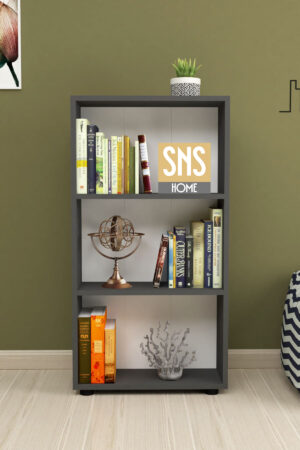 SNS Home - Boekenkast/ Rek - Antraciet - 56 cm Breed - Decoratieve Boekenplank met 3 Planken - Moderne Boekenkast - Afbeelding 20