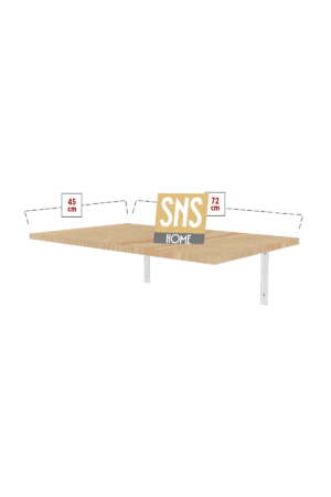 SNS Home - 72 x 45 Cm - Klaptafel - Wandtafel - Keukentafel - Balkontafel - Bureau - Atlas Pijnboom - Afbeelding 23