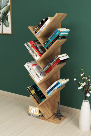 SNS Home - 13-06 - Houten Boekenplank - Decoratieve Boekenplank - Plank Organizer - Boekenplank - 121 cm - Grenen - Afbeelding 20