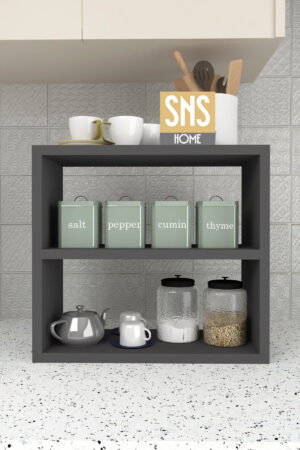 SNS Home - 13-01 - 3 Tier Kruidenrek - 3 Tier Aanrechtblad - Kruidenhouder 3 Tier - Kruidenrek - Kruidenopberger - Kruidenopslag - Antraciet - 43,5 x 20 x 40 cm. - Afbeelding 24