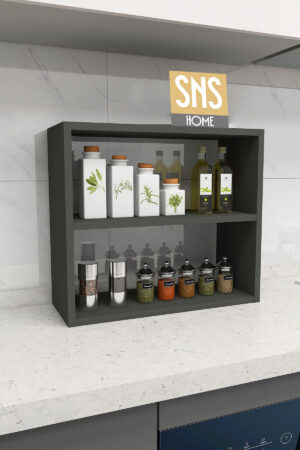 SNS Home - 13-02 - Multifunctionele Decoratieve Plank - Tafelblad - Aanrechtblad - Bureaublad Boekenplank - Antraciet - Afbeelding 23