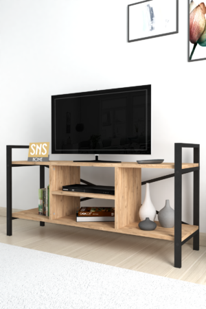 SNS Home - Tv Meubel Met Plank - Tv Meubel - Televisie Meubel - Tv Meubel Hout - Tv Kasten - Grenen - 120x61x35 cm - Afbeelding 20