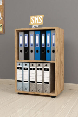 SNS Home, 15-01, Prismakast met 2 Planken, Boekenkast met 2 Planken, Kantoorkast, Map, Multifunctionele Kast, Keukenkast, 15-01 Pijnboom, 74 x 49 x 32 cm - Afbeelding 23