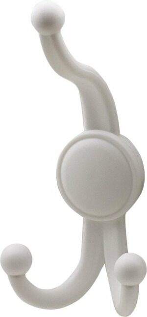 Hanger - Haak - Kapstok - Garderobemuur Badkamerkast Kleerhanger - Hard Plastic - Wit - 4 Stuks - Afbeelding 5