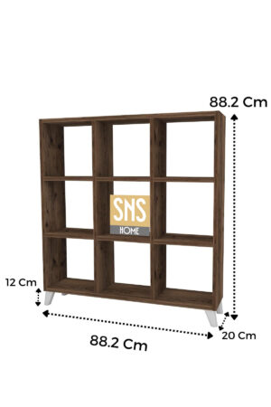 SNS Home - Kubus Boekenkast - 9 Vakken - Boekenkast met Planken - Vierkante Boekenkast - Bibliotheek - Lidia - Afbeelding 24