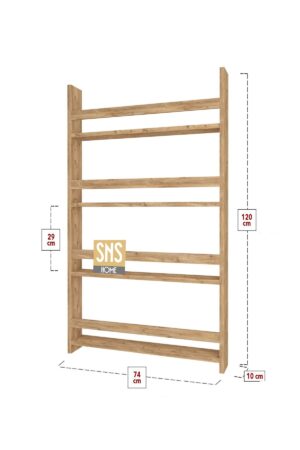 SNS Home - Met 4 Planken - 120 x 74 Cm - Montessori Boekenkast - Educatieve Kinderboekenkast - Woor Kinderen - Pijnboom - Afbeelding 17