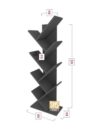SNS Home - 13-06, Houten Boekenplank - Decoratieve Boekenplank - Plank Organizer - Boekenplank - 121 cm - Antraciet - Afbeelding 27