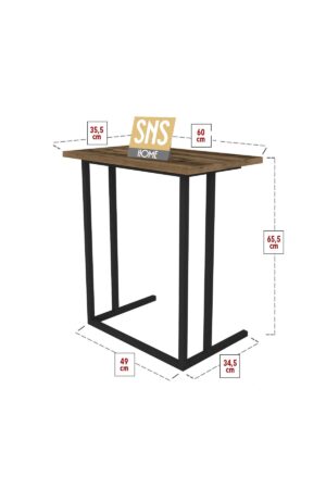 SNS Home - Metalen Poot - Laptopstandaard - Ontbijttafel - Bureau - Computerbureau - 60 cm Breed - Lidia - Afbeelding 24