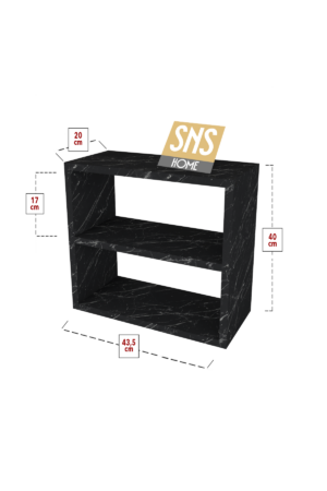 SNS Home - 13-01, 3 Tier Kruidenrek - 3 Tier Aanrechtblad - Kruidenhouder 3 Tier - Kruidenrek - Kruidenopberger - Kruidenopslag - Marmer en Zwart - 43,5x20x40 cm. - Afbeelding 24