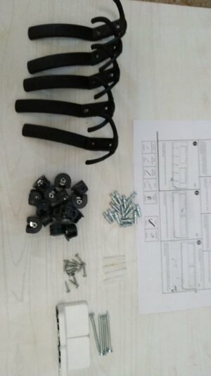 SNS Home - Kapstok - Industrieel Hout - Kapstok 5x2 Haken Wandkapstok - Wandmontage - Wandkapstok Hout Metaal - 120x37x22 Kapstok - Antraciet - Afbeelding 4