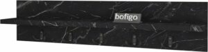 Kapstok – Wandkapstok – Wandplank – Muur Hanger – Modern Stijl Kapstok – Natuurlijk Hout – 5×2 Houten Kleerhanger – Zwart en Marmer – 80 cm - Afbeelding 10