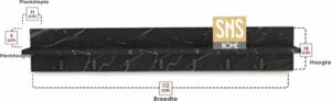 Kapstok - Kapstok Kleerhanger - Kleerhanger voor Modern Wonen - Zwart en Marmer - 112 cm - 14 Haken - Afbeelding 4