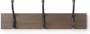Bofigo - Houten Wandhanger - Wandkapstok met 3 Haken - Walnoot - Wooden Wall Hanger - 3 Hooks Wall Coat Rack - Walnut - 34 cm - Afbeelding 21