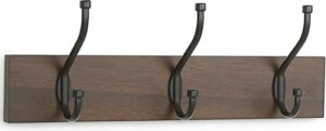 Bofigo - Houten Wandhanger - Wandkapstok met 3 Haken - Walnoot - Wooden Wall Hanger - 3 Hooks Wall Coat Rack - Walnut - 34 cm - Afbeelding 22