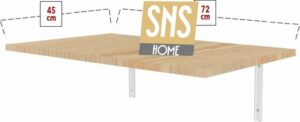 SNS Home - 72 x 45 Cm - Klaptafel - Wandtafel - Keukentafel - Balkontafel - Bureau - Atlas Pijnboom - Afbeelding 33