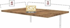 SNS Home - 72 x 45 Cm - Klaptafel - Wandtafel - Keukentafel - Balkontafel - Bureau - Atlas Pijnboom - Afbeelding 50