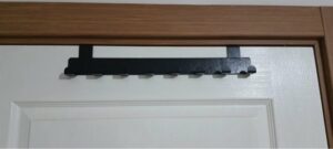 American Door Back - Hanger - Deurhanger - Achterdeurhanger - Kleerhanger - Deurkapstok met 8 Deur Haken - Deurhanger Kapstok voor Handdoek en Kleding - Hanger en badkamerdeur - Metaal Mat Zwart - 40 cm - Afbeelding 5