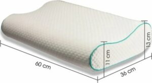 EraMedical - Sleep Comfy - Neksteun Traagschuim Serie - Hoofdkussen - 30 dagen Proefslapen - Hoofdkussen Slaapkamer - Orthopedisch - Ergonomisch - Anti Nekklachten - Neksteun Visco Pillow-XXL | 60x40x13/11 cm - Afbeelding 18