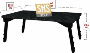 SNS Home / Laptopstandaard / Ontbijttafel / Bureau / Laptoptafel / Bank Tafeltje / Bendir-Zwart / 60 cm - Afbeelding 4