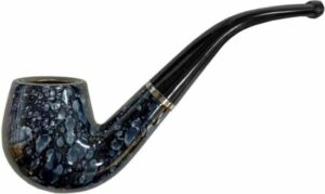 ByAlcan - Startpijp - Houten Pijp - Acryl Body - Dikke Fopspeen - Metalen Mondstuk - Met Metalen Kamer - Hout Patroon - Pijp Roken - Met Actief Filter - 13 cm - 125 gr - Afbeelding 18