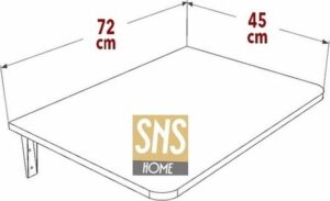 SNS Home - Ovaal Geslepen - Ovale Hoektafel - 72 x 45 Cm - Klaptafel - Wandtafel - Keukentafel - Balkontafel - Bureau - Zwart en Marmer - Afbeelding 13