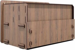 KUK Design - Lean Organizer met Lade - Houten Juwelendoos met 10 Ogen - Make-uptafel - Make-up Organizer - Sieraden Organizer - walnoot - Afbeelding 14