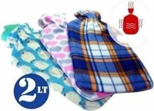 Nerox - Warmwaterkruik met Fleece Hoes - Zachte Premium Hoes - 2 L Kruik - Warmwaterkruik voor Pijnverlichting voor de Rug - Nek en Schouders - Gedessineerde en Overdekte Warmwaterzak - Afbeelding 10