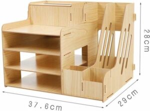 WowArt - Bureau-pennenhouder - Bureau-organizer - Pennenhouder met documentenplank en servethouder - Praktische bureau-organizer - 38 x 28 cm - Afbeelding 20