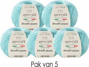 Etrofil Jeans Breigaren - Amigurumi Breigaren - Baby Breigaren - Moederdag Cadeau - 55% Katoen 45% Acryl - 5 stuks - Lichtblauw - Afbeelding 3