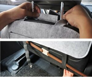 HeiN - 2 stuks - In-Car Organizer - Seat Back Storage Organizer - Grijze kleur - Autostoel Organizer - Auto Auto Organizer - Breedte: 40 cm Hoogte: 55cm - 7 Zakken - Afbeelding 12