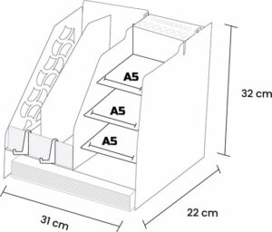 Wooden City - Documentenrek - Praktische Bureau Organizer - Geschenk Houten Organizer - Bruin - Afbeelding 8