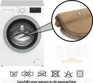 Bonny Home Shems Ovaal Badmat - Antislip Badmat - Kanten Badmat - 2 stuks - Klein en Groot - Nertskleur - Afbeelding 14