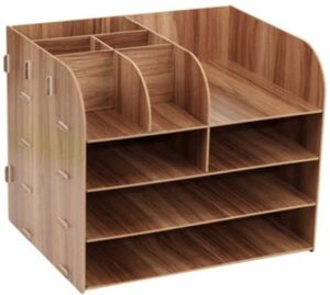 Notpa - A4 Document Rack - Desktop Organizator - File Organizator -Houten Organizator - Gemonteerd - Walnoot - Afbeelding 19