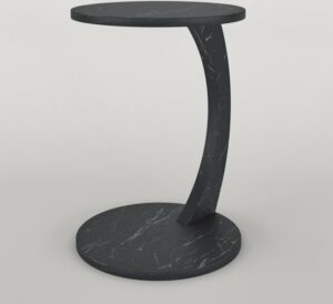 Wiel C Tafel - Banktafel - 17-03 - Bijzettafel - Nesttafel - Servicetafel - Zwart en Marmer - Afbeelding 22