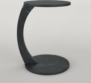 Wiel C Tafel - Banktafel - 17-03 - Bijzettafel - Nesttafel - Servicetafel - Zwart en Marmer - Afbeelding 20