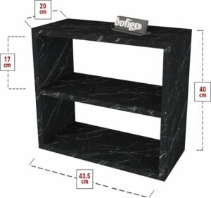 SNS Home - 13-01, 3 Tier Kruidenrek - 3 Tier Aanrechtblad - Kruidenhouder 3 Tier - Kruidenrek - Kruidenopberger - Kruidenopslag - Marmer en Zwart - 43,5x20x40 cm. - Afbeelding 12