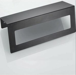 30 cm Zwart Handdoekenrek met Plank, Handdoekhouder met Metalen Plank, Keuken, Badkamerplank, Handdoekhouder, Handdoekhouder en Toiletrolhouderset, Roestvrij, 30 x 10 x 10 cm - Afbeelding 3