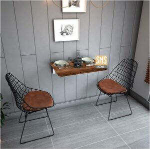 Ovaal Geslepen - Ovale Hoektafel - 72 x 45 Cm - Klaptafel - Wandtafel - Keukentafel - Balkontafel - Bureau - MDF Lidia/Bruin/Okkernoot - Afbeelding 11