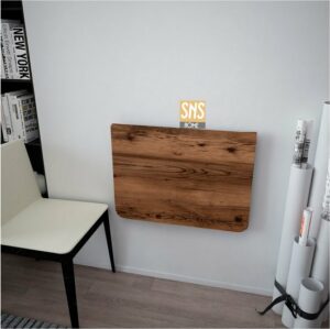 Ovaal Geslepen - Ovale Hoektafel - 72 x 45 Cm - Klaptafel - Wandtafel - Keukentafel - Balkontafel - Bureau - MDF Lidia/Bruin/Okkernoot - Afbeelding 13