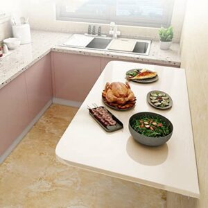 Ovaal Geslepen - Ovale Hoektafel - Klaptafel - Wandtafel - Keukentafel - Balkontafel - Bureau - 72 x 45 Cm - MDF Wit - Afbeelding 17