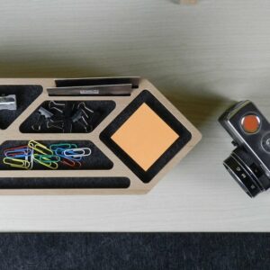 Fagus Wood - Mini Slash Bureau Organizer - Natuurlijk Hout Organizer - Kantoor Bureau Organizer - Natural Kleur - Afbeelding 17